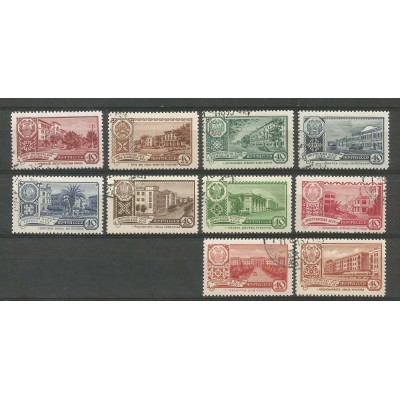 Серия почтовых марок СССР Столицы автономных советских социалистических республик